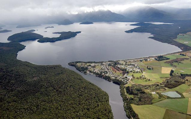 Manapouri in Fiordland from above